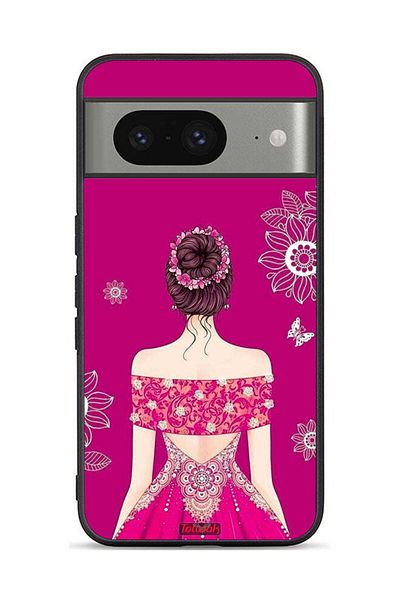Tolwak Google Pixel 8 Protective Case Cover Girl And Flowers Art
