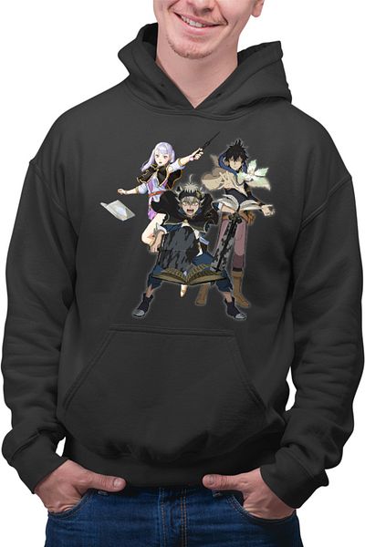 OEM Hanorac Barbati Black Clover Asta Yuno Noelle Spells Books Wizard Academy