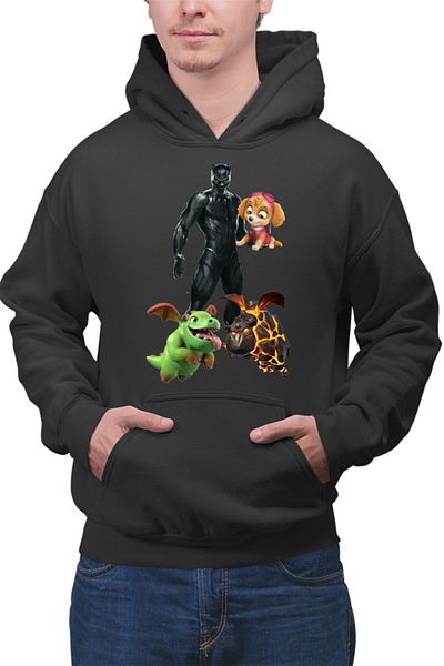 OEM Men's Hoodie Black Panther Paw Patrol Clash Royale Of Clans