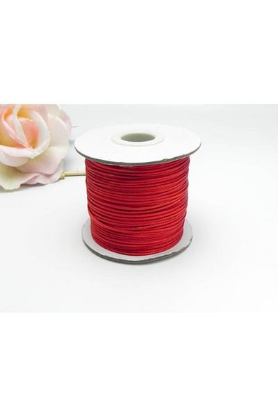 BLA BLA FOAM Waxed thread shiny thread 1mm ruby red roll 80m