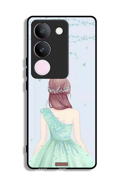 Tolwak vivo V29 Protective Case Cover Cute Girl In Floral Dress