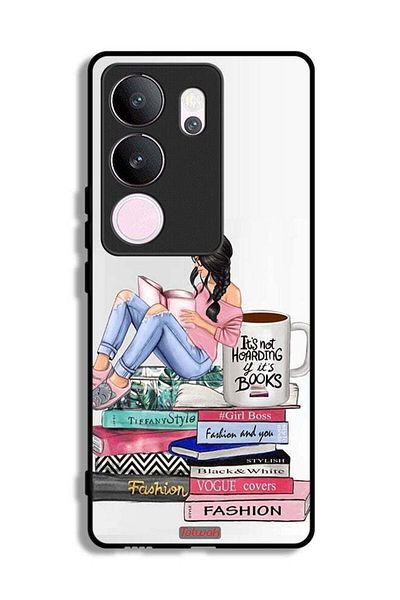 Tolwak vivo V29 Pro Protective Case Cover Girl And Fashion Books Art