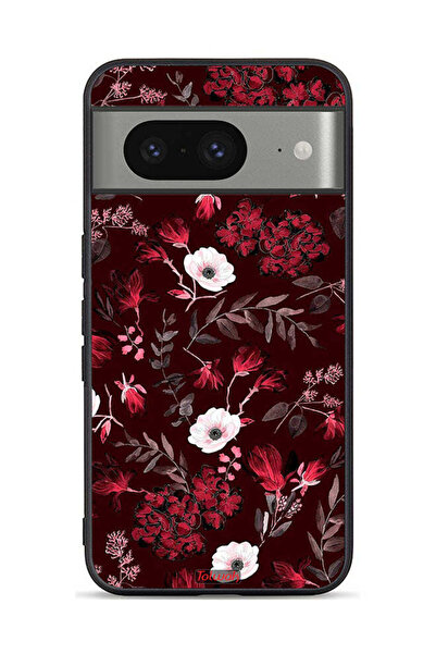 Tolwak غطاء حماية لجهاز Google Pixel 8 بنقشة زهور صغيرة وأوراق استوائية