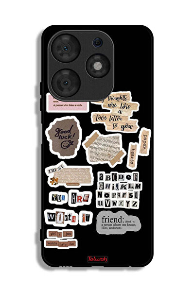 Tolwak Tecno Spark 10 Pro Protective Case Cover Good Luck Quotes Stickers