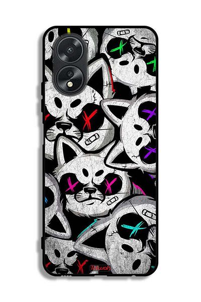 Tolwak Oppo A38 Protective Case Cover Marshmallow Cats
