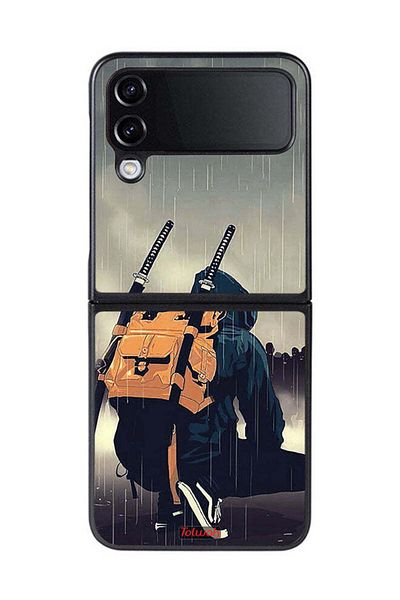 Tolwak Samsung Galaxy Z Flip 4 Protective Case Cover Sword Samurai Digital Art