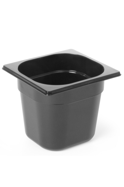 HENDI Recipient negru din policarbonat GN 1/6 înălțime 100 mm - 862728