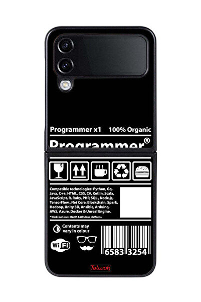 Tolwak غطاء حماية وملصق مبرمج لهاتف Samsung Galaxy Z Flip 4