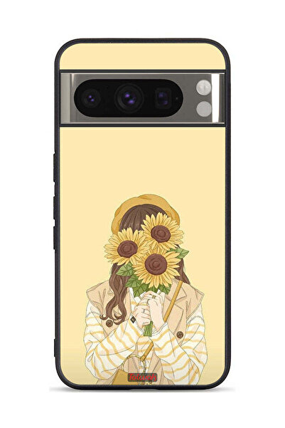 Tolwak غطاء حماية لجهاز Google Pixel 8 Pro بغطاء وجه مزين برسومات عباد الشمس