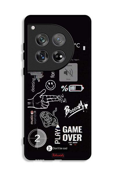 Tolwak OnePlus 12 Protective Case Cover Game Over Pew Pew