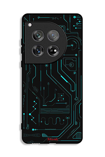 Tolwak غطاء حماية لهاتف OnePlus 12 - دوائر فنية رقمية - شاشة متعددة