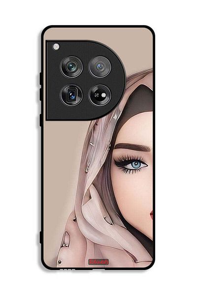 Tolwak OnePlus 12 Protective Case Cover Half Face Girl Art