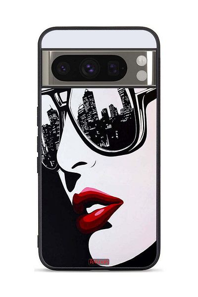 Tolwak Google Pixel 8 Pro Protective Case Cover Girl Face Abstract Art