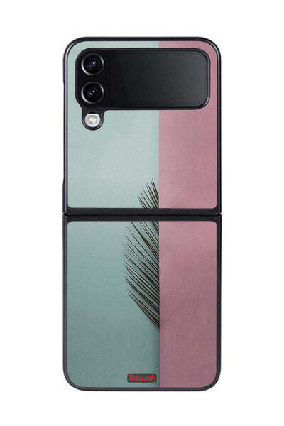 Tolwak غطاء حماية لهاتف سامسونج جالاكسي زد فليب 4 بتصميم نصف أوراق