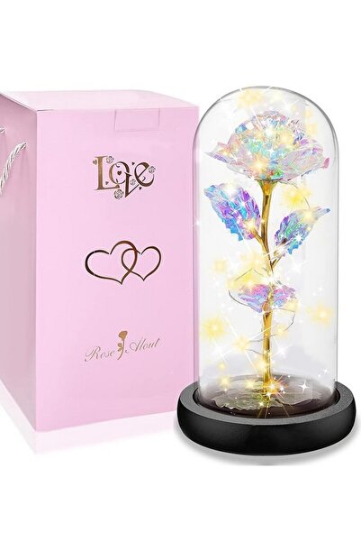 SOG YUPK Trandafir criogenat in cupola de sticla cu lumina LED, SOG YUPK
