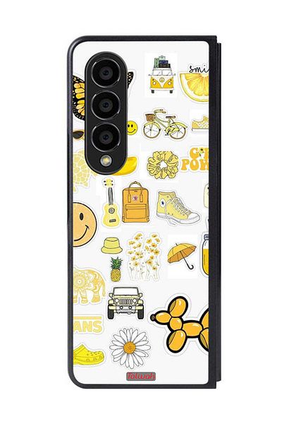 Tolwak Samsung Galaxy Z Fold 4 Protective Case Cover Girly Tags