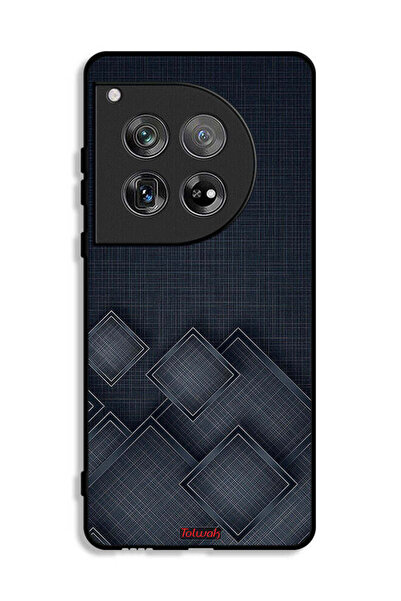 Tolwak غطاء حماية لهاتف OnePlus 12 بنمط مربعات على القماش