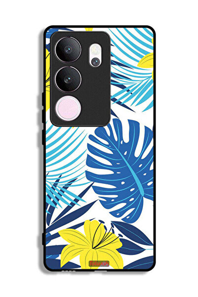 Tolwak غطاء حماية لهاتف فيفو V29 برو برسومات ريش وزهور