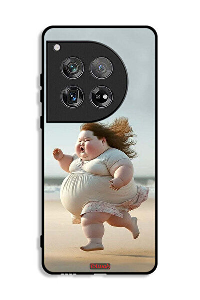 Tolwak OnePlus 12 Protective Case Cover Fatty Baby Girl Running