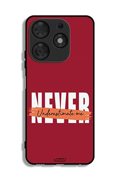 Tolwak Tecno Spark 10 Pro Protective Case Cover Never Underestimate Me