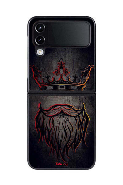 Tolwak غطاء حماية لهاتف Samsung Galaxy Z Flip 4 بتصميم King Artwork