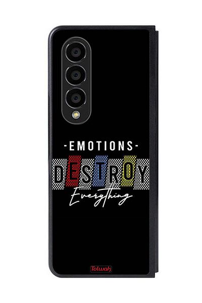 Tolwak Samsung Galaxy Z Fold 4 Protective Case Cover Emotions Destroy Everything