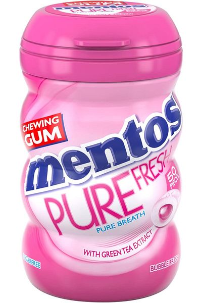 Mentos Chewing Gum Pure Fresh 50pcs (1724063) --- منتوس علك بيور فريش 50 حبه