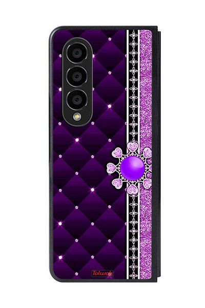 Tolwak Samsung Galaxy Z Fold 4 Protective Case Cover Glitter Hearts