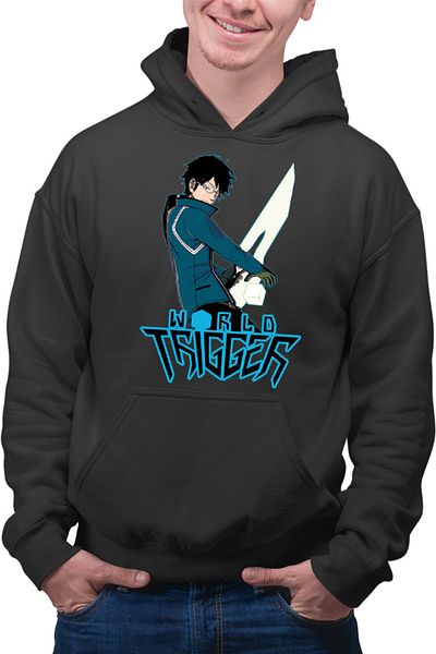 OEM Men's Hoodie World Trigger Mikumo Osamu Sword Weeb