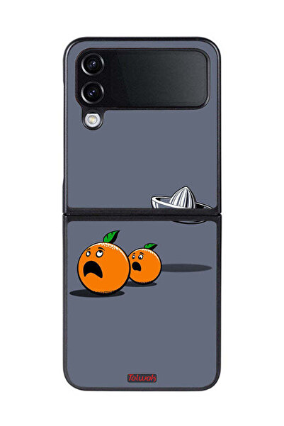 Tolwak غطاء حماية لهاتف Samsung Galaxy Z Flip 4 بتصميم فني رقمي بسيط وفكاهي