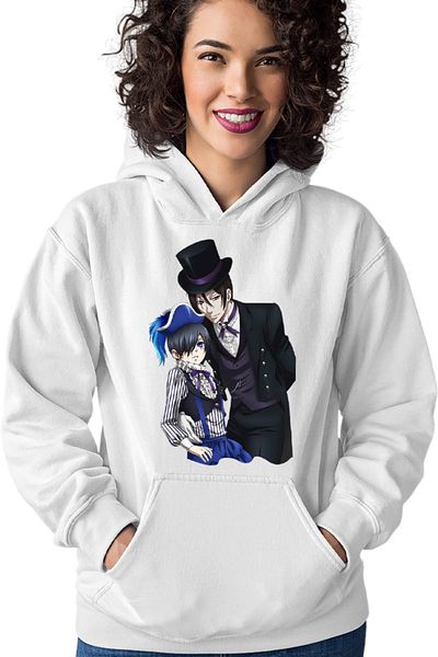 OEM Women's Hoodie Black Butler Ciel Sebastian Book Of Circus Demon