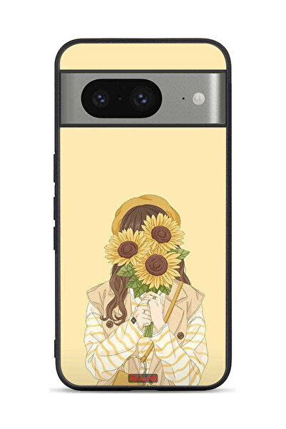 Tolwak غطاء حماية لجهاز Google Pixel 8 بغطاء وجه مزين برسومات عباد الشمس