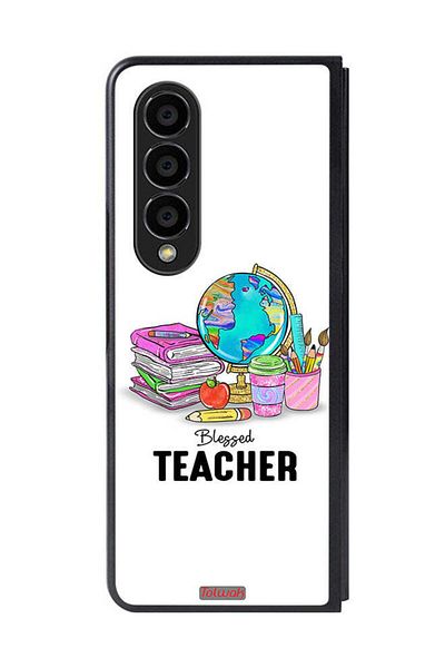 Tolwak Samsung Galaxy Z Fold 4 Protective Case Cover Blessed Teacher
