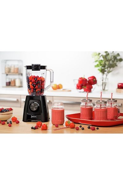TEFAL BlendForce 2 BL420838 Blender, 600 W, 2 speeds, 4-blade knife, Ice crushing function, Black