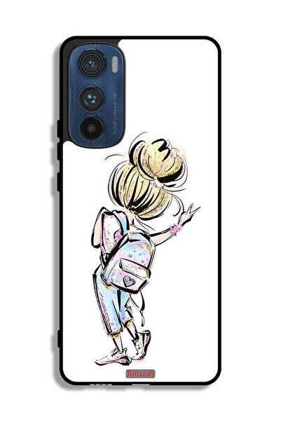 Tolwak غطاء حماية لهاتف موتورولا إيدج 30 بتصميم فتاة العودة إلى المدرسة