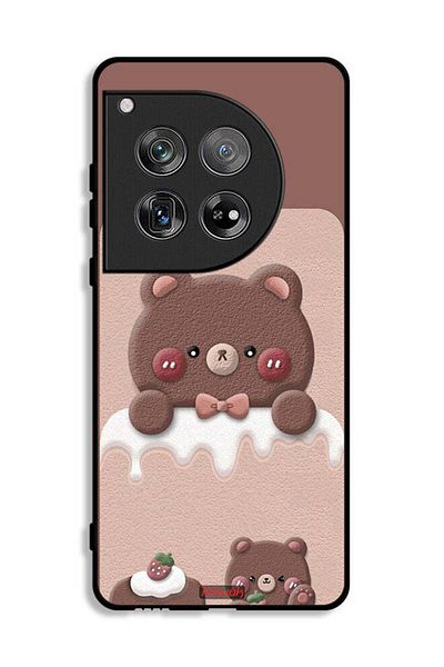 Tolwak غطاء حماية لهاتف OnePlus 12 بتصميم دب الفراولة