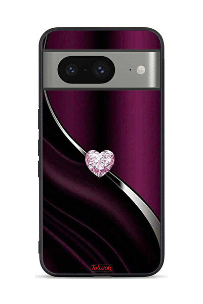 Tolwak غطاء حماية لجهاز Google Pixel 8 بتصميم قلب ماسي