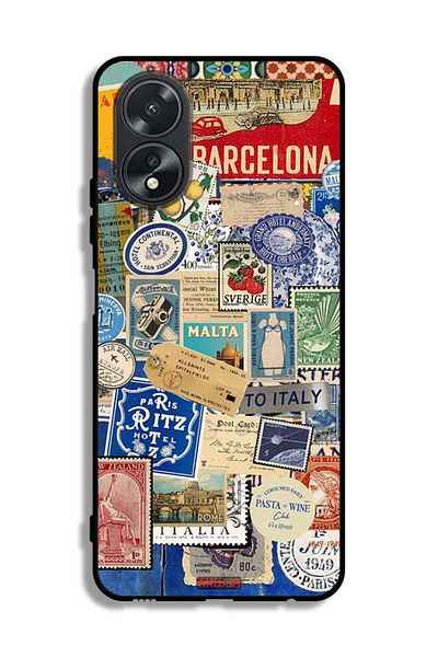 Tolwak Oppo A38 Protective Case Cover Stickers Of Different Cities