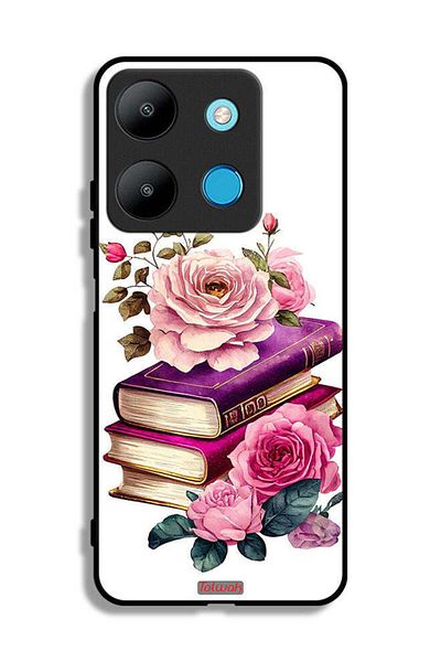 Tolwak Infinix Smart 7 Protective Case Cover Roses And Books