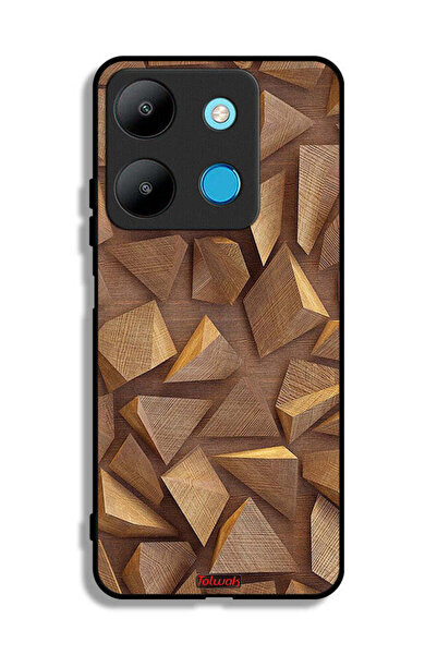 Tolwak غطاء حماية لهاتف إنفينيكس سمارت 7 - قطع فنية خشبية