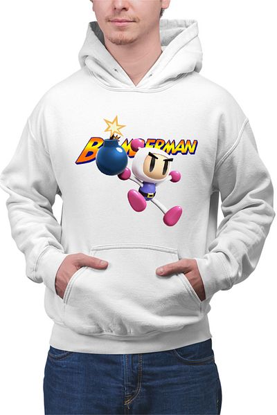 OEM Men's Bomberman Logo Jump Multiplayer Action Timer Hoodie