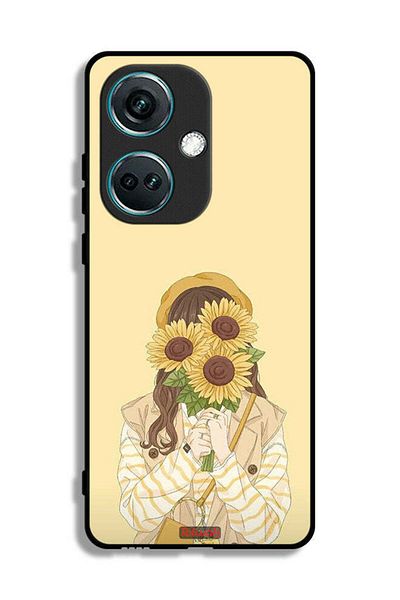 Tolwak OnePlus Nord CE3 Protective Case Cover Hide Face With Sunflowers