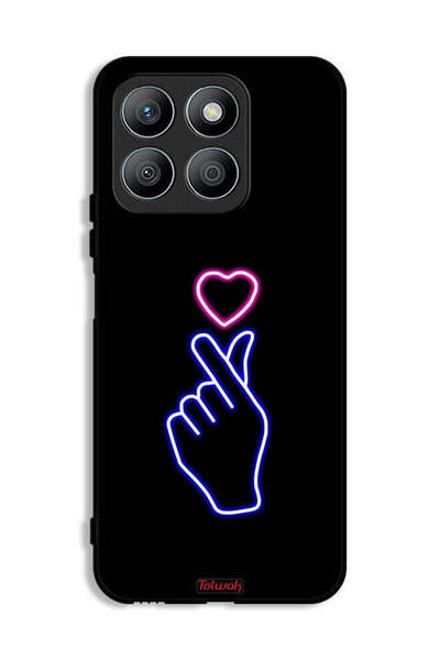 Tolwak غطاء حماية لهاتف Honor X8b بتصميم قلب سريع
