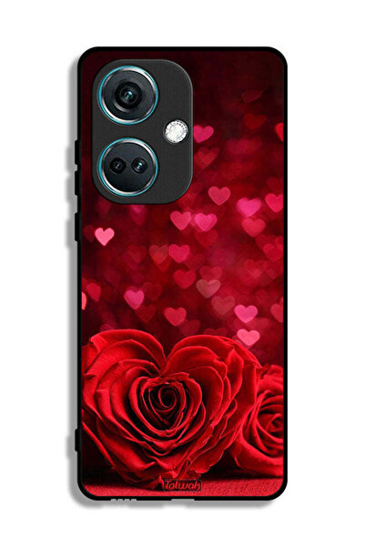 Tolwak غطاء حماية لهاتف OnePlus Nord CE3 - زهور على شكل قلب، فن تجريدي