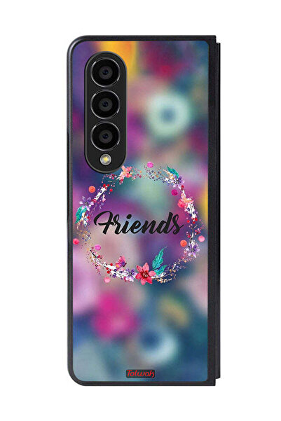 Tolwak غطاء حماية لهاتف Samsung Galaxy Z Fold 4 بتصميم خاتم أصدقاء الزهور