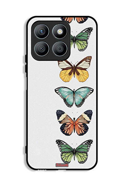 Tolwak غطاء حماية لهاتف Honor X8b بنقشة أربع فراشات