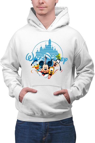 OEM Men's Hoodie Mickey Mouse Walt Disney Logo Castle Pluto Gooffy Minnie