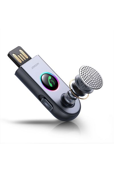 Joyroom Samochodowy bezprzewodowy odbiornik nadajnik Audio USB AUX JR-CB6 szary