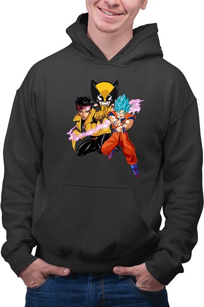 OEM Men's Hoodie X-men Goku Strong Men Avengers Marvel Anime