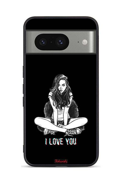 Tolwak Google Pixel 8 Protective Case Cover I Love You Art
